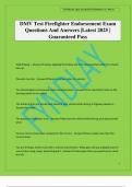 DMV Test Firefighter Endorsement Exam Questions And Answers &vert;Latest 2025 &vert; Guaranteed Pass
