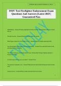 DMV Test Firefighter Endorsement Exam Questions And Answers &vert;Latest 2025 &vert; Guaranteed Pass
