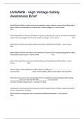 HVSAWB - High Voltage Safety Awareness Brief Exam Reported Questions Well Answered&period;