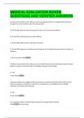 MEDICAL EVALUATION BOARD  QUESTIONS AND VERIFIED ANSWERS 