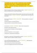CHAMBERLAIN NR-222 FINAL QUESTIONS AND ANSWERS UPDATED 20245&sol;2025 A COMPLETE EXAM WITH 100&percnt; CORRECT VERIFIED&sol;DETAILED ANSWERS RATED TO SCORE A&plus; FOR SUCCESS