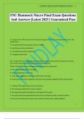 FSU Hammock Macro Final Exam Questions And Answers &vert;Latest 2025 &vert; Guaranteed Pass