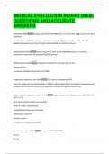 MEDICAL EVALUATION BOARD &lpar;MEB&rpar;  QUESTIONS AND ACCURATE  ANSWERS 