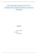 C209 Strategic Management Task 2 &vert;PASSED FIRST ATTEMPT Western Governors University
