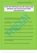 GMU BUS 200 Final Exam MC Study Guide Questions And Answers &vert;Latest 2025 &vert; Guaranteed Pass
