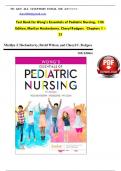 Test Bank&colon; Wong&rsquo;s Essentials of Pediatric Nursing&comma; 11th Edition by Hockenberry - Chapters 1-31&comma; 9780323624190 &vert; Rationals Included