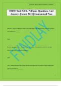 HBSE Test 2 &lpar;Ch&period; 7&rpar; Exam Questions And Answers &vert;Latest 2025 &vert; Guaranteed Pass