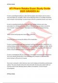 ATI Pharm Retake Exam Study Guide 2025 GRADED A&plus;