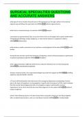 SURGICAL SPECIALTIES AND PROCEDURES BUNDLE EXAMS WITH COMPLETE OPTIONS