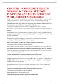COMMUNITY HEALTH NURSING IN CANA QUESTIONS WITH CORRECT ANSWERS&period;