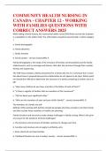 THE HISTORY OF COMMUNITY HEALTH NURSING IN CANADA QUESTIONS WITH CORRECT ANSWER