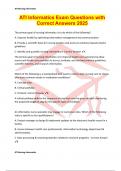 ATI Informatics Exam Questions with Correct Answers 2025