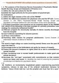Purple Book PMHNP QUESTIONS and ANSWERS