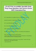 &lbrack;IAAP&rsqb; Web Accessibility Specialist Study Prep&period; Exam Questions And Answers &vert;Latest 2025 &vert; Guaranteed Pass