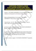 CERTIFIED PENNSYLVANIA EVALUATOR EXAM &lpar;CPE&rpar; 2025 &vert;GUARANTEED ACCURATE ANSWERS