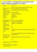 3 - Java OCA 8 &ndash; Assignments questions with 100&percnt; complete solutions A&plus; rated