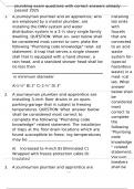 plumbing exam questions with correct answers already passed 2025