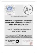 HSY2601 Assignment 3 SECTION C &lpar;COMPLETE ANSWERS&rpar; Semester 1 2025 - DUE 24 April 2025&semi; 100&percnt; correct solutions and explanations&period; FOUR ESSAYS PROVIDED