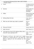 Journeyman Plumbing Exam With 100&percnt; Verifed Answers 2025&excl;&excl;