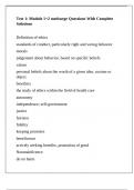 Test 1&colon; Module 1&plus;2 medsurge Questions With Complete Solutions