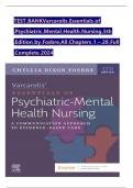 Test Bank For Varcarolis' Essentials of Psychiatric Mental Health Nursing&comma; 5th Edition By Chyllia D Fosbre&vert;9780323810319&vert; All Chapters 1-28&vert; LATEST