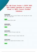 ASA 106 Exam Version 1 &lpar;New 2025&sol; 2026 Update&rpar; Questions & Answers&vert; Grade A&vert; 100&percnt; Correct &lpar;Verified Solutions&rpar;