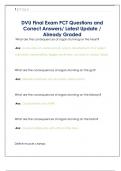 DVU Final Exam PCT Questions and  Correct Answers&sol; Latest Update &sol;  Already Graded