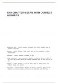 CNA CHAPTER 9 EXAM WITH CORRECT ANSWERS