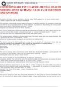 CONTEMPORARY PSYCHIATRIC-MENTAL HEALTH NURSING &lpar;TEST 1&rpar; CHAPS 1-5 8-10&comma; 13&comma; 23 QUESTIONS AND ANSWERS