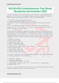 NCLEX-PN Comprehensive Test Study Questions and Answers 2025