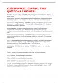 CLEMSON PKSC 1020 FINAL EXAM QUESTIONS & ANSWERS