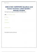 AMCA NAC QUESTIONS Questions and  Correct Answers&sol; Latest Update &sol;  Already Graded
