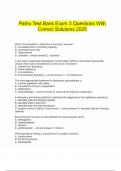  Patho Test Bank Exam 3 Questions With Correct Solutions 2025