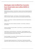 Washington state Certified Peer Counselor Exam Study Guide Latest edition RATED A&plus; 100&percnt; PASS