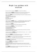 Weight Loss guidance with solutions