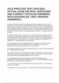 ATLS PRACTICE TEST 2024-2025 ACTUAL EXAM 250 REAL QUESTIONS AND CORRECT DETAILED ANSWERS WITH RATIONALES &lpar;100&percnt; VERIFIED ANSWERS&rpar; &vert;