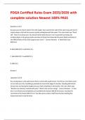 PDGA Certified Rules Exam 2025&sol;2026 with complete solution Newest 100&percnt; PASS