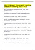 MSC 111 Exam 1 Chapters 1-5 Question and answers already passed 2025