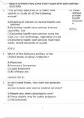 HEALTH SYSTEMS FINAL EXAM STUDY GUIDE WITH 100&percnt; VERIFIED SOLUTIONS 