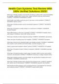 Health Care Systems Test Review With 100&percnt; Verified Solutions 2025&excl;&excl;
