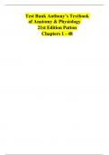 Complete Test Bank for Anthony&rsquo;s Textbook of Anatomy & Physiology &lpar;21st Edition &ndash; Patton&rpar; &vert; Verified Ch&period; 1&ndash;48