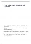 TCCC FINAL EXAM WITH VERIFIED ANSWERS