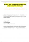 EVOLVE HESI PHARMACOLOGY ACTUAL  LATEST UPDATED TESTBANK 