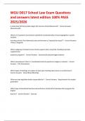 WGU D017 School Law Exam Questions and answers latest edition 100&percnt; PASS 2025&sol;2026