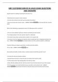 NRF CUSTOMER SERVICE & SALES EXAM QUESTIONS AND ANSWERS