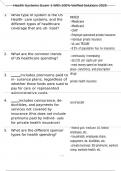 Health Systems Exam 1 With 100&percnt; Verified Solutions 2025
