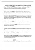 ALL FORENSICS TSA EXAM QUESTIONS AND ANSWERS