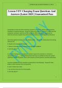 Lesson 5 EV Charging Exam Questions And Answers &vert;Latest 2025 &vert; Guaranteed Pass