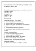 NUR1 EXAM 3 - SKIN INTEGRITY QUESTIONS WITH COMPLETE SOLUTIONS
