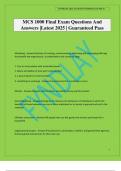 MCS 1000 Final Exam Questions And Answers &vert;Latest 2025 &vert; Guaranteed Pass